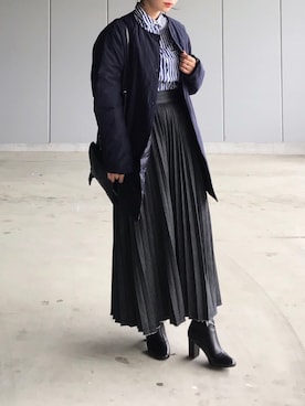 「アイテム（ブルゾン）」を使った、yukiさん（レディース・152cm・30代）の秋コーディネート