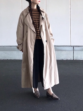 トレンチコートを使った トラディショナルウェザーウエア のレディース人気ファッションコーディネート Wear