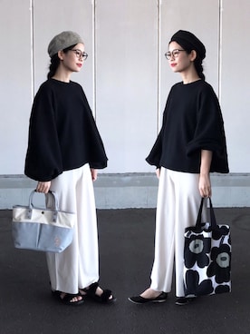 「perkyroom」｜「アイテム（ハンチング/ベレー帽）」を使った、yukiさん（レディース・152cm）の春コーディネート