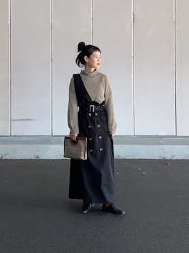 「ワンショルダースカート」｜yukiさん（レディース・152cm）の秋コーディネート