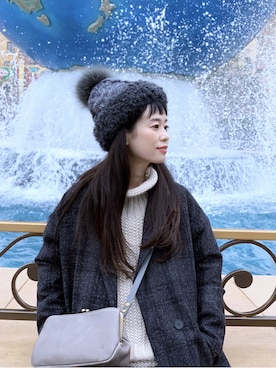 「and R（アンドアール）のアイテム（ジャケット/アウター）」を使った、yukiさん（レディース・152cm）の冬コーディネート