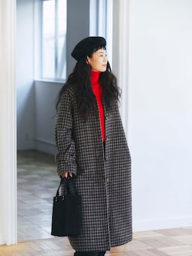 「and R（アンドアール）のアイテム（ジャケット/アウター）」を使った、yukiさん（レディース・152cm）の冬コーディネート