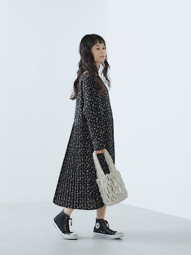 「PUAL CE CIN（ピュアルセシン）のアイテム（ワンピース/ドレス）」を使った、yukiさん（レディース・152cm）の冬コーディネート