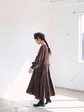 「andr」｜「アイテム（ワンピース/ドレス）」を使った、yukiさん（レディース・152cm）の冬コーディネート