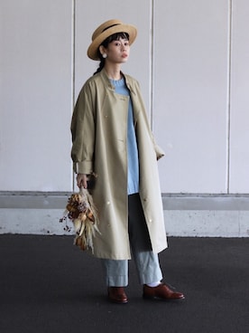 「Libra Cue（リブラ キュー）のアイテム（パンツ）」を使った、yukiさん（レディース・152cm）の春コーディネート