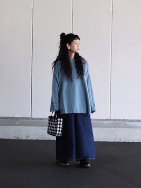 「Libra Cue（リブラ キュー）のアイテム（パンツ）」を使った、yukiさん（レディース・152cm）の春コーディネート