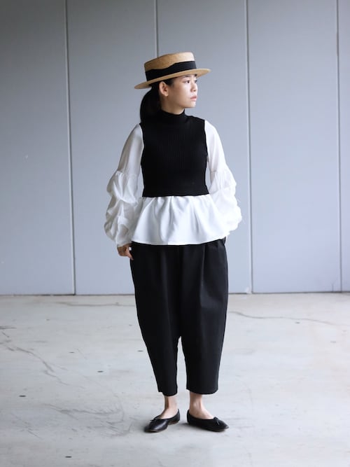 sov. ボリュームスリーブドッキングニット　36サイズ　ネイビー Sov. / ボリュームスリーブドッキングニット(SALE) TOPS Night
