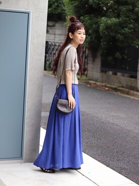 アルバイル　ロイヤルブルー　綺麗色スカート ロングスカート 【30％OFF】