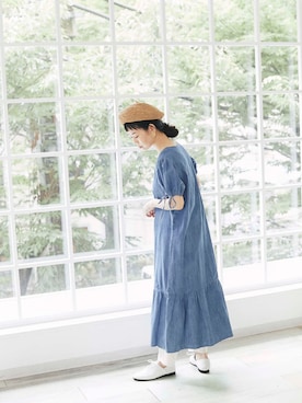 「andr」｜「アイテム（ワンピース/ドレス）」を使った、yukiさん（レディース・152cm）の夏コーディネート