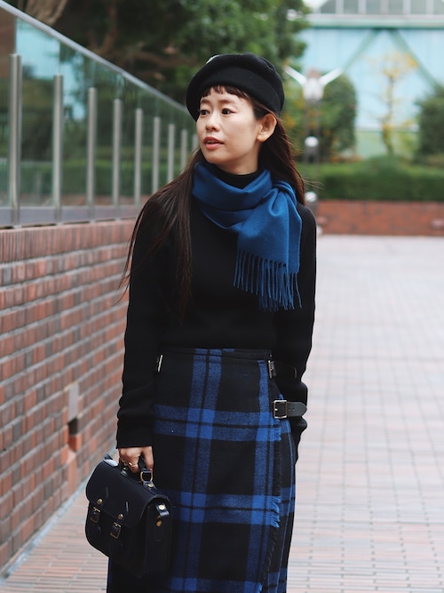 Spick&Span別注【オニールオブダブリン】ラッププリーツロングスカート オニール オブ ダブリン O'NEIL OF DUBLIN スカート ウール100