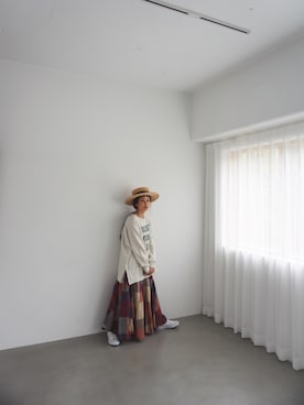 「Libra Cue（リブラ キュー）のアイテム（スウェット）」を使った、yukiさん（レディース・152cm）の春コーディネート
