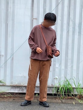 「コードュロイパンツ」｜Reoさん（メンズ・171cm）の秋コーディネート