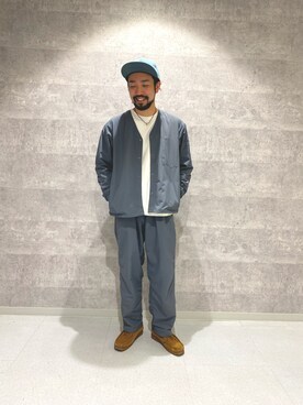 「機能性素材」｜「アイテム（ブルゾン）」を使った、uchiyamadaさん（メンズ・165cm）の春コーディネート