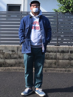 「アイテム（シューズ、ブルー系）」を使った、ヒ●ユキ【京都人】さん（メンズ・178cm）の秋コーディネート