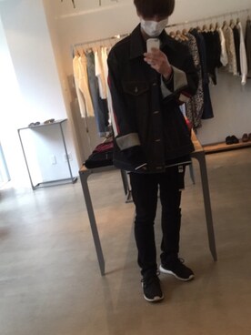 「韓国好きな人と繋がりたい」｜「アイテム（デニムジャケット）」を使った、Yugaさん（メンズ・175cm）の夏コーディネート