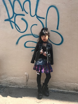 「RONI（ロニィ）のアイテム」を使った、ももさん（キッズ・126cm）の春コーディネート