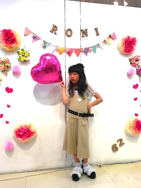 「RONI（ロニィ）のアイテム」を使った、ももさん（キッズ・126cm）の春コーディネート