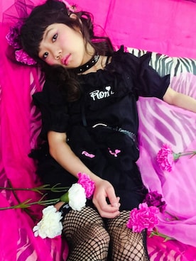 「RONI（ロニィ）のアイテム」を使った、ももさん（キッズ・126cm）の春コーディネート