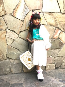 「RONI（ロニィ）のアイテム」を使った、ももさん（キッズ・126cm）の春コーディネート