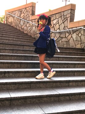 「RONI（ロニィ）のアイテム」を使った、ももさん（キッズ・126cm）の春コーディネート