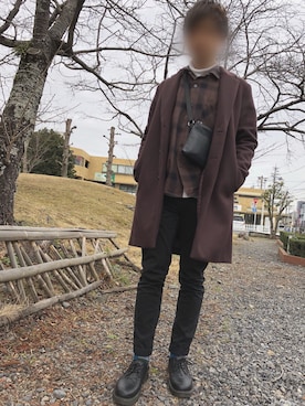 「GU（ジーユー）の（GU）スキニーフィットジーンズ（MEN ⁄ ジーンズ）」を使った、🕷りく🕷さん（メンズ・170cm）の春コーディネート