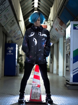 「スナップ」｜「アイテム（ナイロンジャケット）」を使った、KYO-SUKEさん（メンズ・170cm）の秋コーディネート
