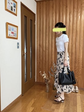 「花柄スカート」｜kana.さん（レディース・161cm）の夏コーディネート