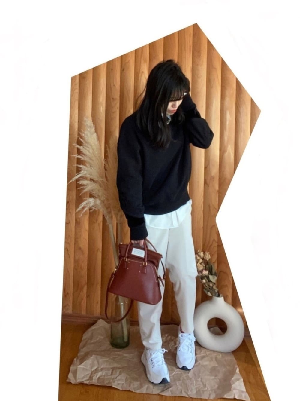 マルジェラ ブラウンレザー ショルダーバッグ Maison Margiela（旧Maison Martin Margiela）（バッグ ・ ブラウン