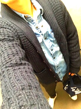 「muta（ムータ）のアイテム（バッグ）」を使った、まさおさん（メンズ・170cm）の冬コーディネート