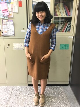 「BASEZOO （BASEZOO ）のアイテム」を使った、袁yuanさん（レディース・163cm）の春コーディネート