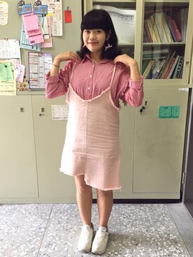 「planet（planet）のアイテム」を使った、袁yuanさん（レディース・163cm）の春コーディネート