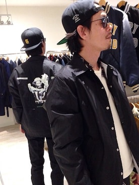 「DELUXE（デラックス）のアイテム」を使った、tinyworldさん（メンズ・180cm）の冬コーディネート