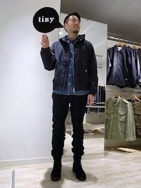 「nonnative（ノンネイティブ）のアイテム（ミリタリージャケット）」を使った、tinyworldさん（メンズ・183cm）の春コーディネート