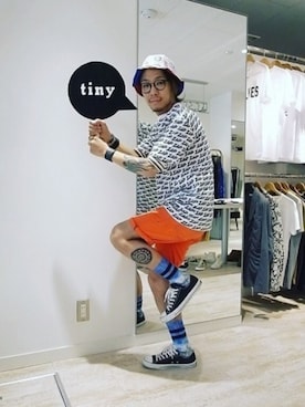 「アイテム（ハット、その他）」を使った、tinyworldさん（メンズ・173cm）の夏コーディネート