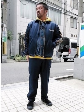「COOTIE」｜「アイテム（スリッポン）」を使った、tinyworldさん（メンズ・173cm）の秋コーディネート