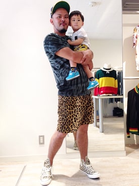 「アイテム（スニーカー、その他）」を使った、tinyworldさん（メンズ・178cm）の夏コーディネート