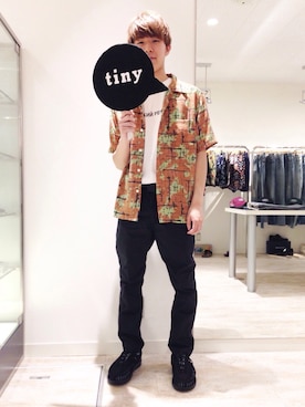 「COOTIE PRODUCTIONS（クーティープロダクションズ）のアイテム」を使った、tinyworldさん（メンズ・175cm）の夏コーディネート