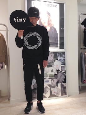 「COOTIE PRODUCTIONS（クーティープロダクションズ）のアイテム（キャップ）」を使った、tinyworldさん（メンズ・172cm）の秋コーディネート