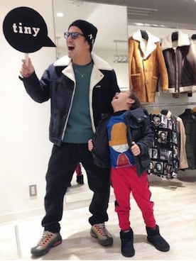 「COOTIE」｜「アイテム（ナイロンジャケット）」を使った、tinyworldさん（メンズ・175cm）の冬コーディネート