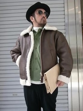 「GDC（ジーディーシー）のアイテム」を使った、tinyworldさん（メンズ・173cm）の冬コーディネート