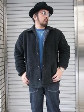 「COOTIE」｜「アイテム（その他アウター）」を使った、tinyworldさん（メンズ・173cm）の冬コーディネート
