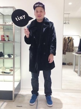 「CA4LA」｜「アイテム（その他アウター）」を使った、tinyworldさん（メンズ・176cm）の冬コーディネート