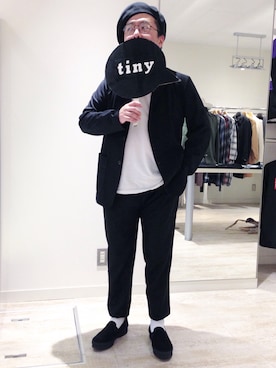 「COOTIE」｜「アイテム（スリッポン）」を使った、tinyworldさん（メンズ・165cm）の春コーディネート