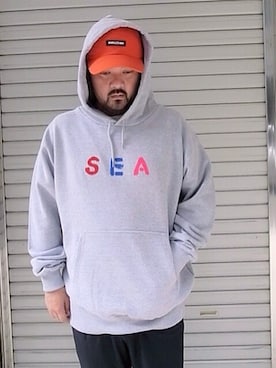 「アイテム（キャップ、オレンジ系）」を使った、tinyworldさん（メンズ・173cm）の秋コーディネート