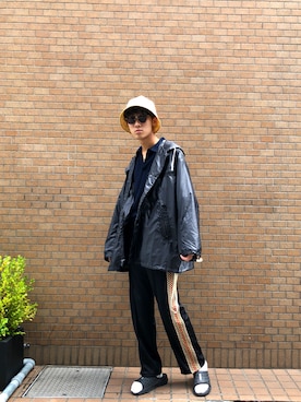 「VERYNERD（ベリーナード）のアイテム」を使った、Keishiro Hidaさん（メンズ・178cm）の夏コーディネート