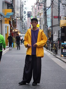 「GARDEN TOKYO（ガーデントウキョウ）のアイテム（ブルゾン）」を使った、Keishiro Hidaさん（メンズ・179cm）の秋コーディネート