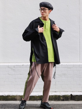 「KIKO KOSTADINOV（キコ コスタディノフ）のアイテム（シューズ）」を使った、Keishiro Hidaさん（メンズ・179cm）の秋コーディネート