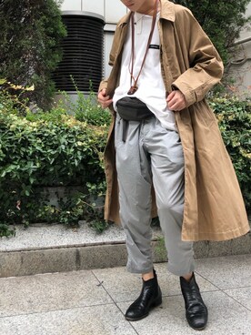 「CLAMP（クランプ）のアイテム」を使った、Keishiro Hidaさん（メンズ・179cm）の秋コーディネート