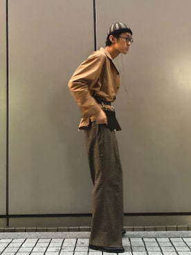 「sunsea」｜「アイテム（ブーツ）」を使った、Keishiro Hidaさん（メンズ・179cm）の秋コーディネート