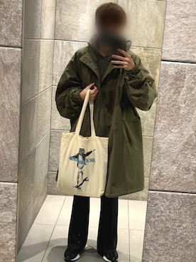 「春めきシューズ」｜「アイテム（モッズコート）」を使った、URAさん（メンズ・169cm）の春コーディネート